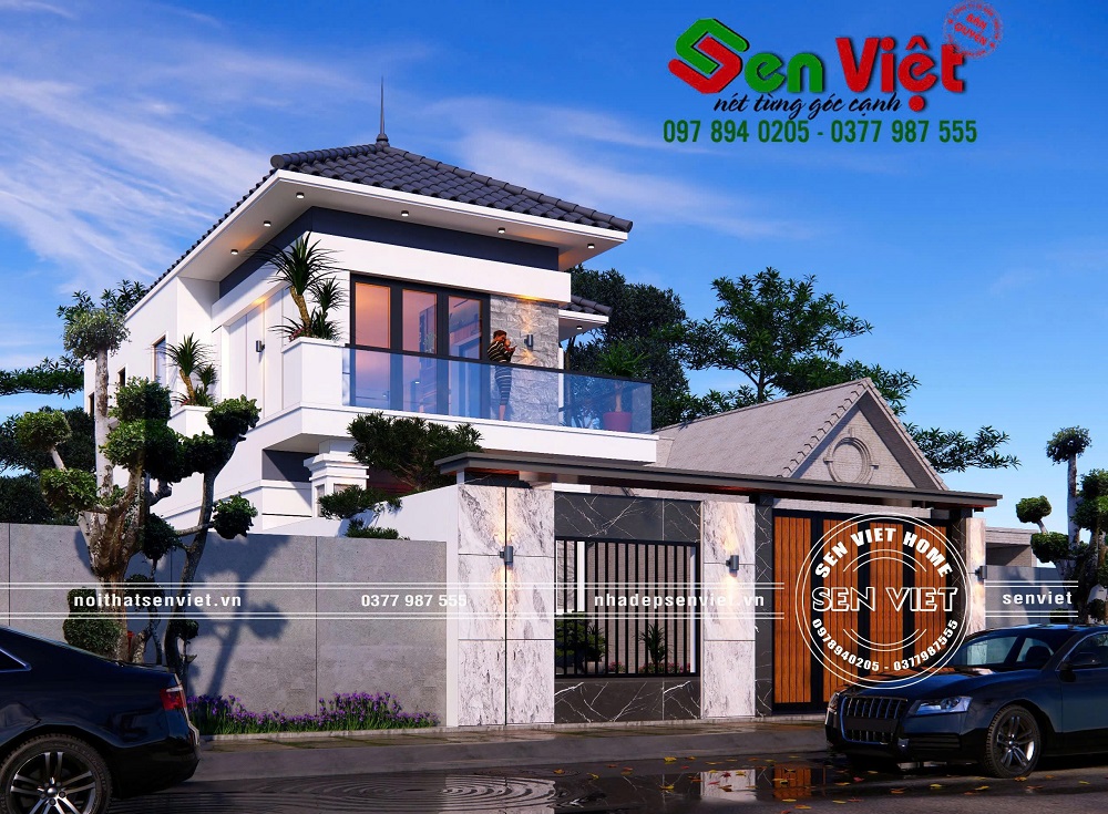 Nhà 3 tầng hiện đại mái Nhật ở Quỳnh Lưu (Anh Linh)