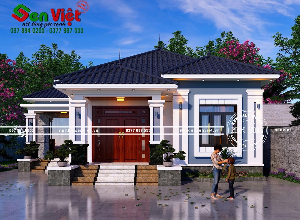 Nhà 1 Tầng Mái Nhật 11x15m Đẹp Chuẩn Á Đông