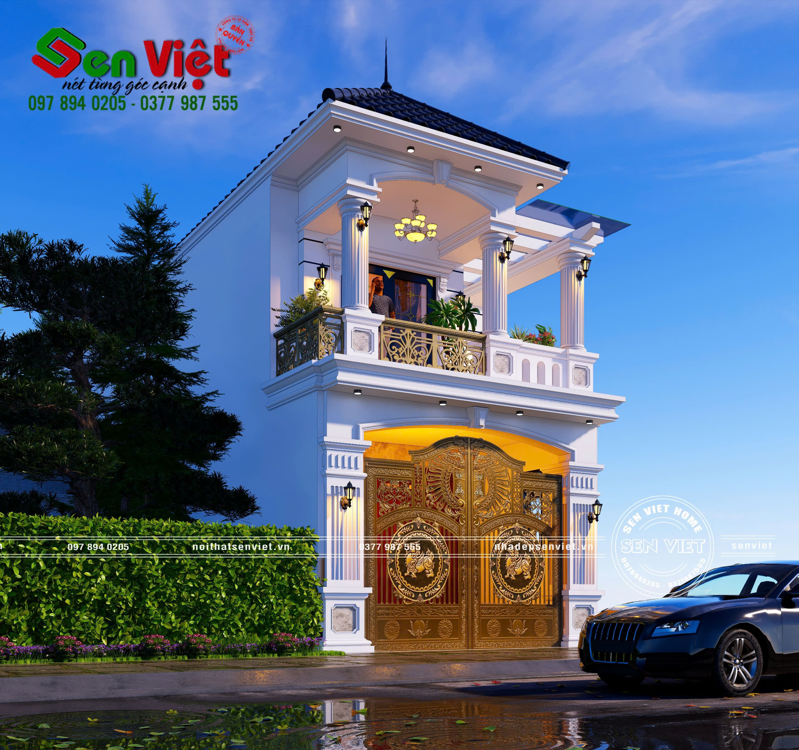 Mẫu nhà 2 tầng tân cổ điển KT 5X17m - 3