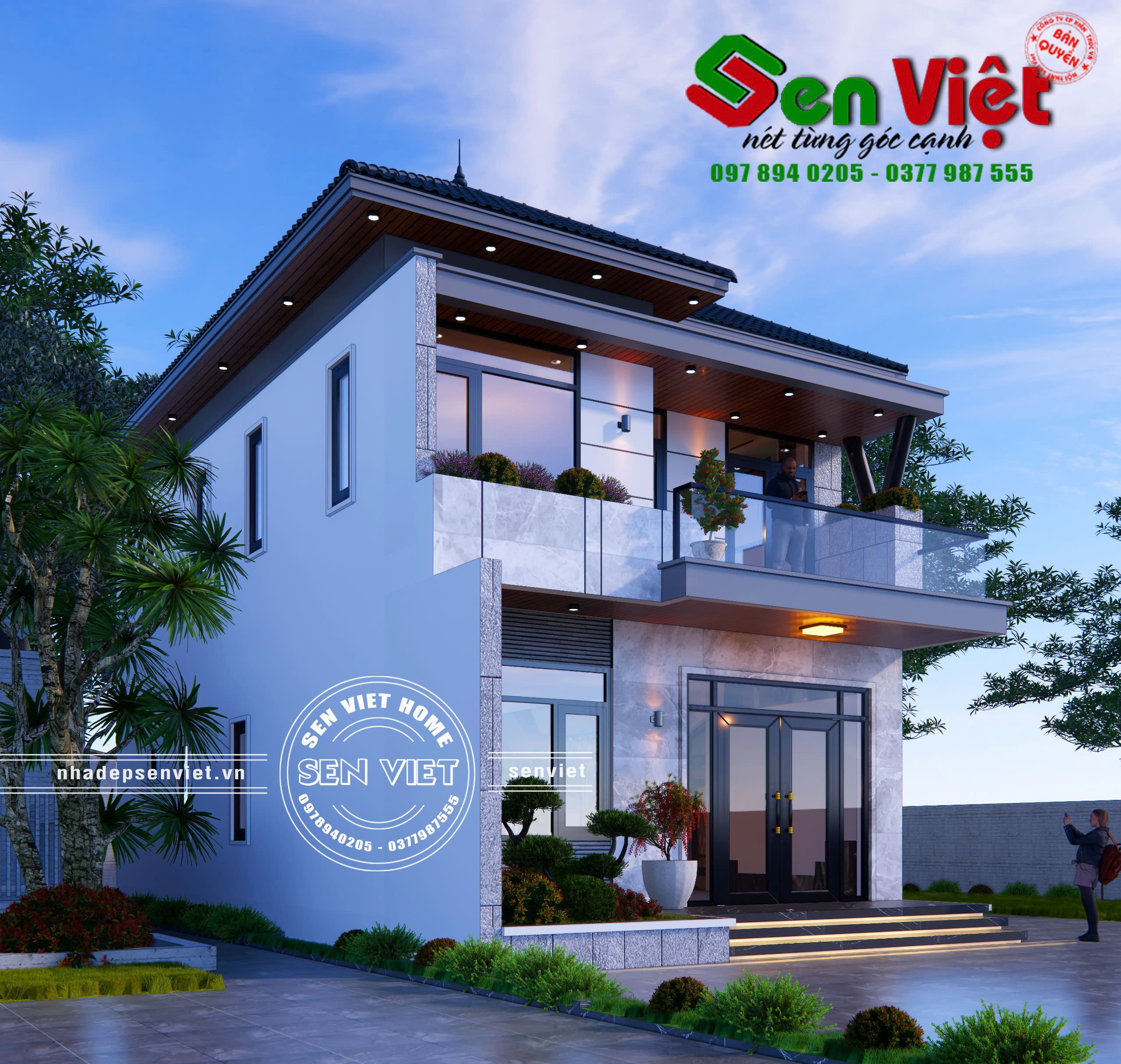 Mẫu-Nhà-2 Tầng-Mái-Nhật-8x12m-em Phúc-Nam Đàn-NA-2