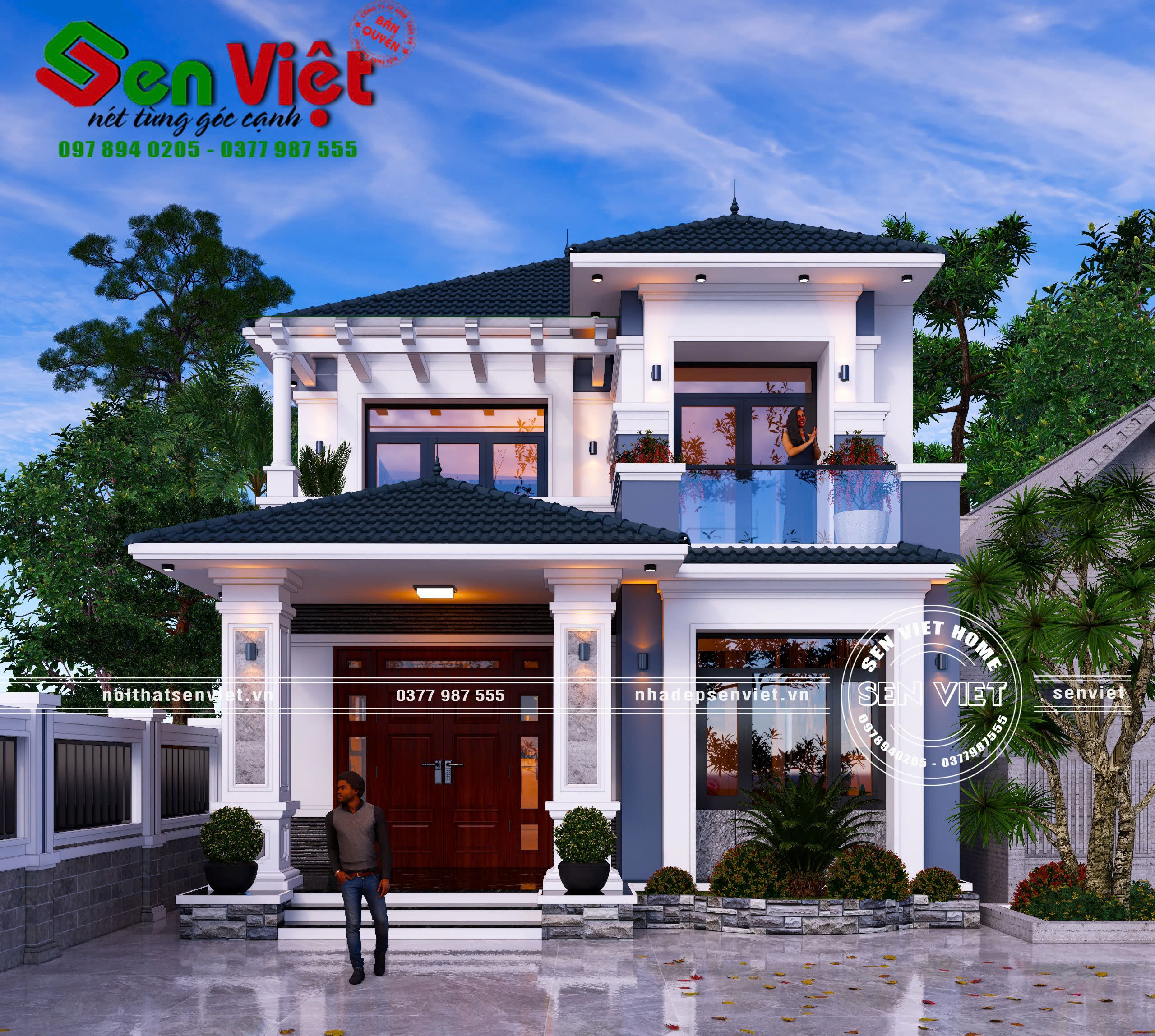 Mẫu Nhà 2 Tầng Mái Nhật 8x14m anh Hồng ở Quỳ Hợp, Nghệ An - 1