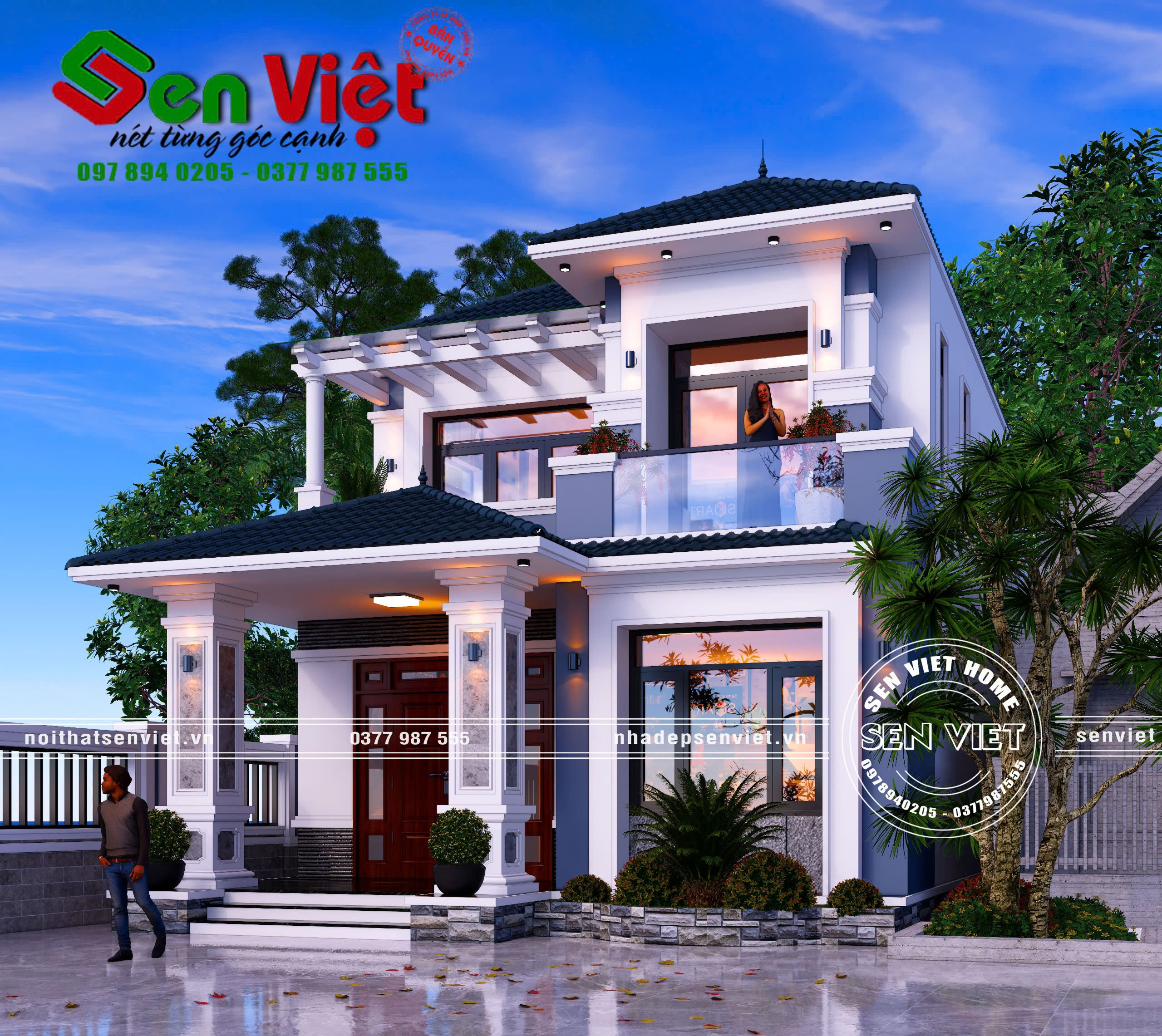 Mẫu Nhà 2 Tầng Mái Nhật 8x14m anh Hồng ở Quỳ Hợp, Nghệ An - 2