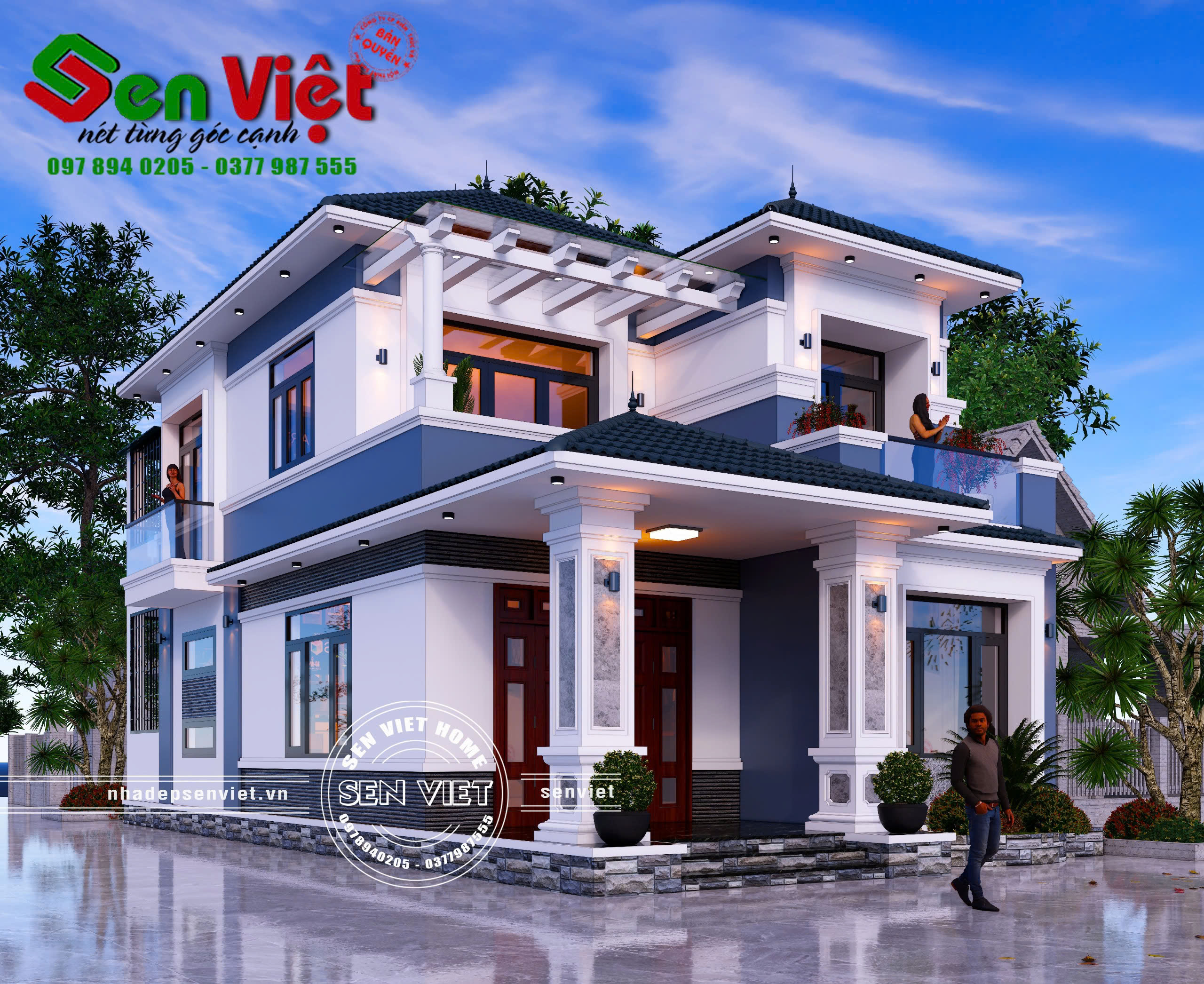 Mẫu Nhà 2 Tầng Mái Nhật 8x14m anh Hồng ở Quỳ Hợp, Nghệ An - 3