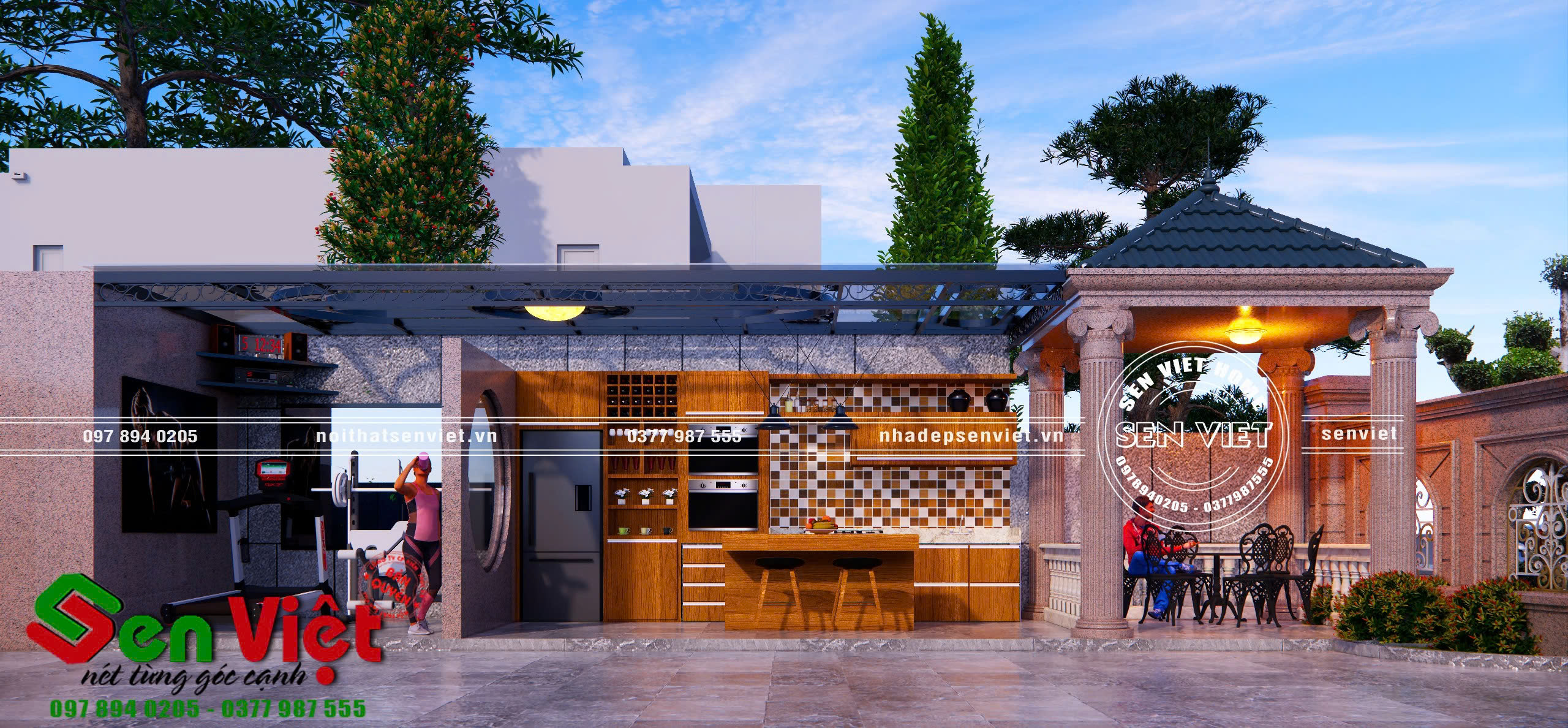 Mẫu Nhà 3 Tầng Mái Nhật Hiện Đại KT 8x14m - 6