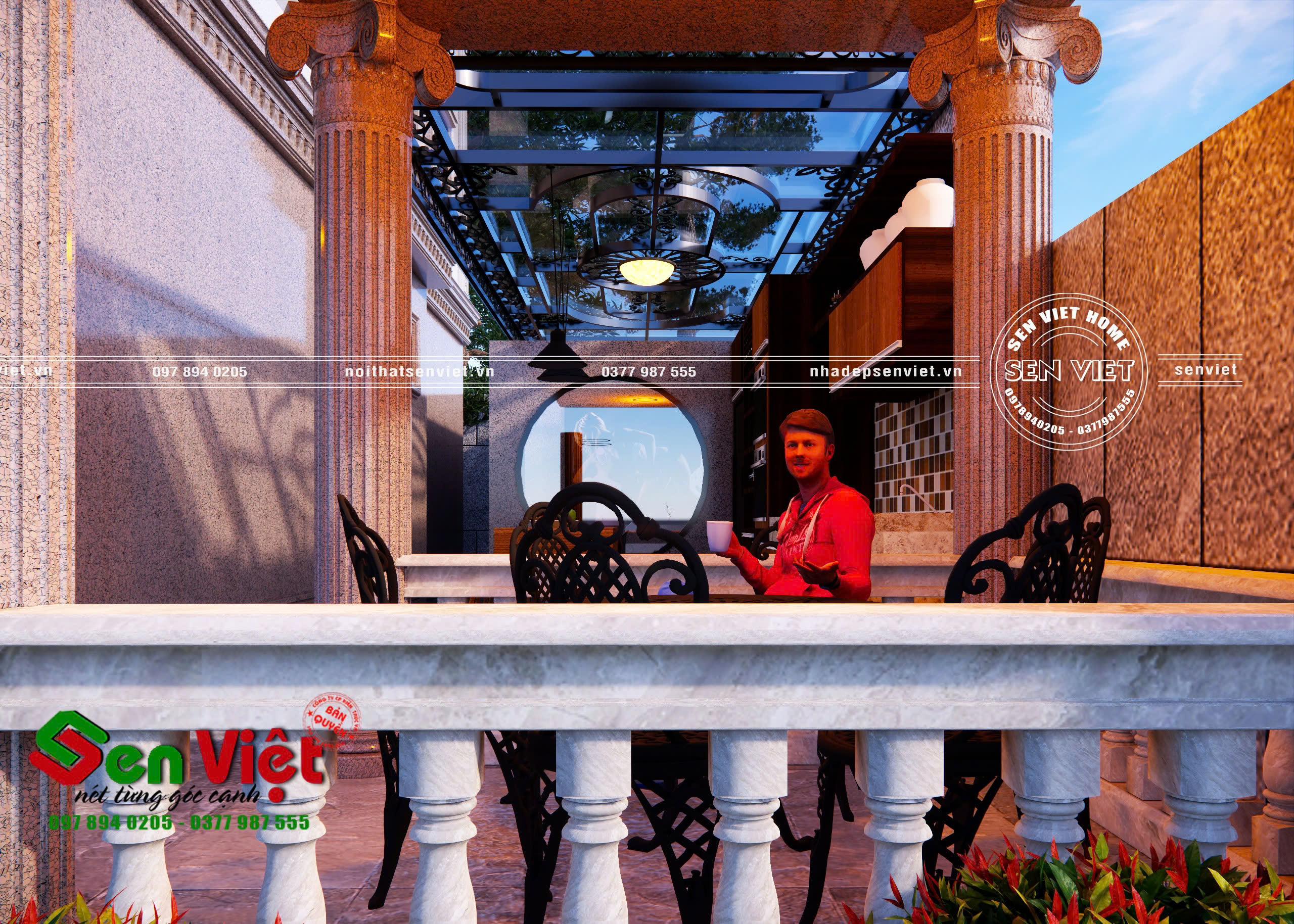 Mẫu Nhà 3 Tầng Mái Nhật Hiện Đại KT 8x14m - 8